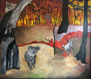 As Australia Burns once again Stephanie uses a creature as a metaphor for the Non Human effects of Climate Change