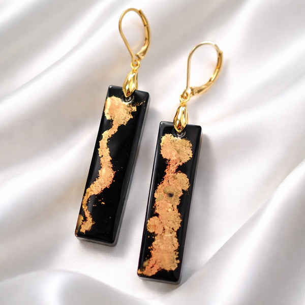 Black and Gold Earrings