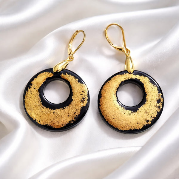 Black and Gold Earrings