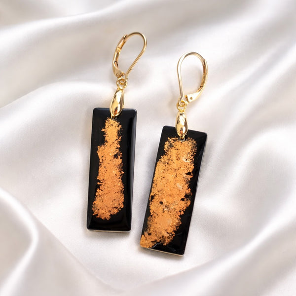 Black and Gold Earrings
