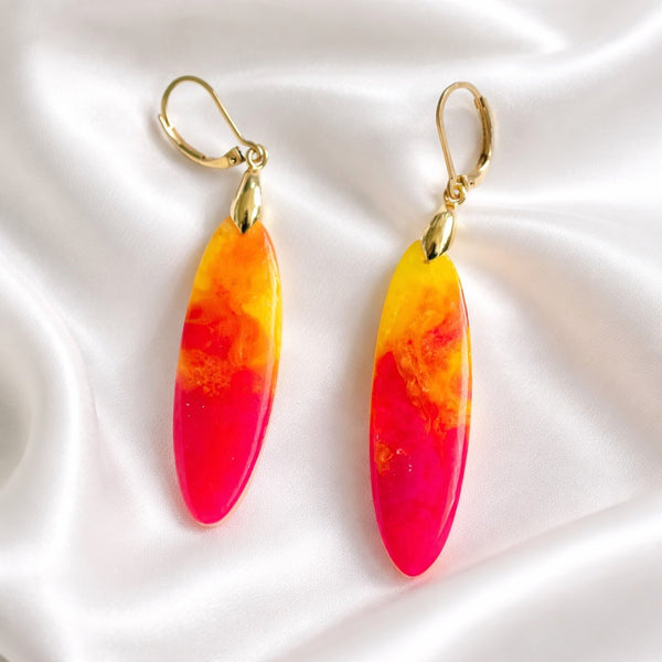 Handmade Teardrop Earrings – Long