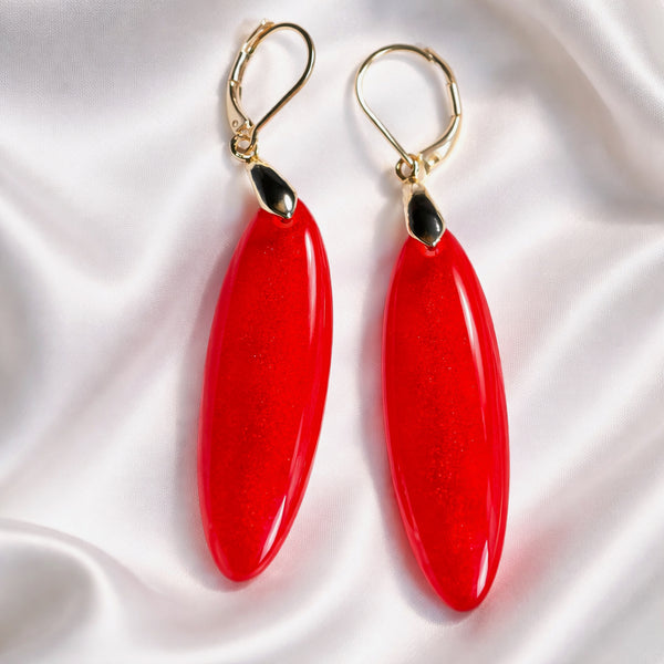 Handmade Teardrop Earrings – Long