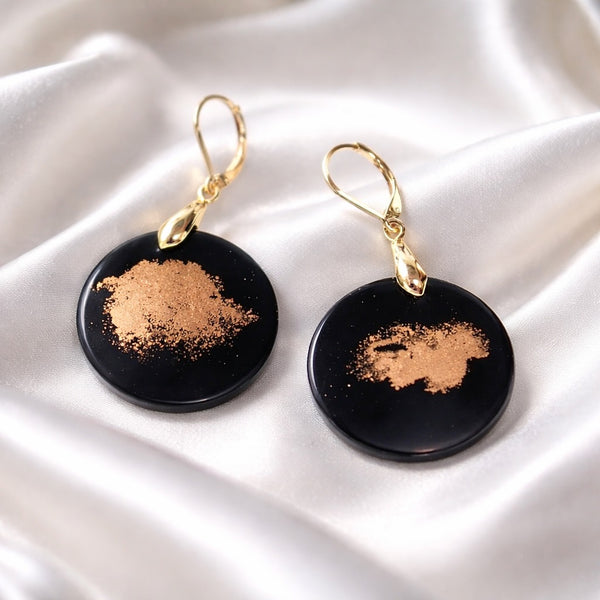 Black and Gold Earrings