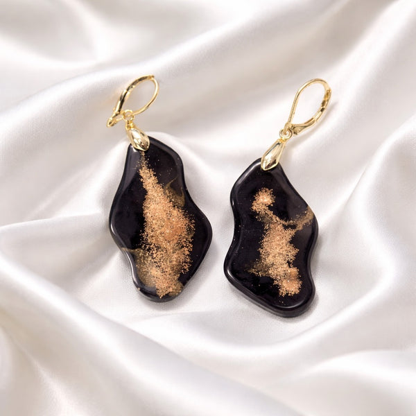 Black and Gold Earrings