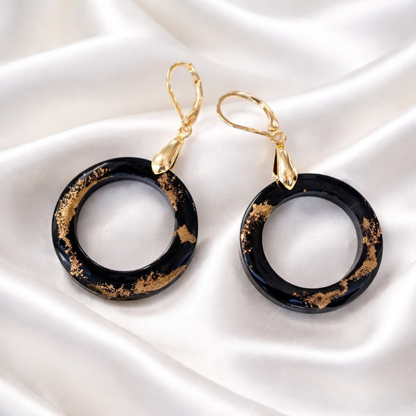Black and Gold Earrings