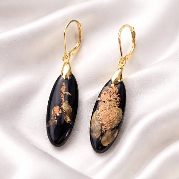 Black and Gold Earrings