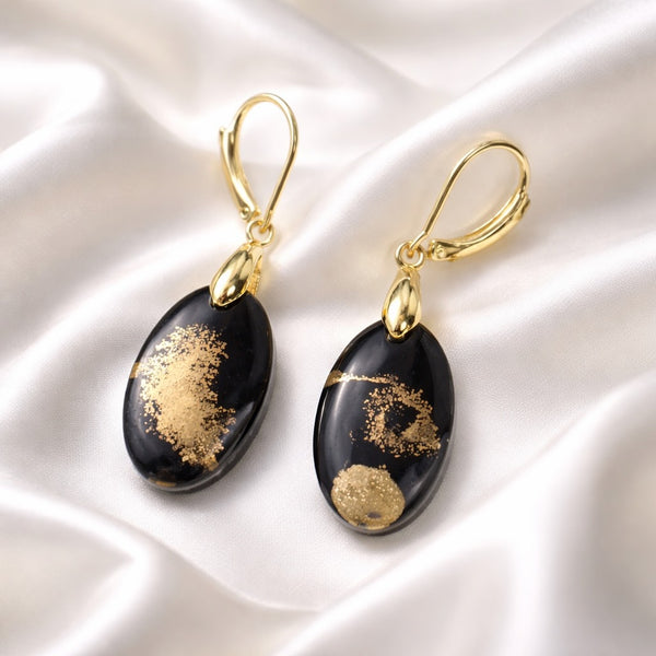 Black and Gold Earrings