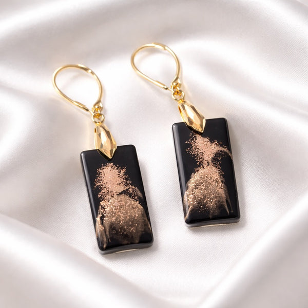 Black and Gold Earrings