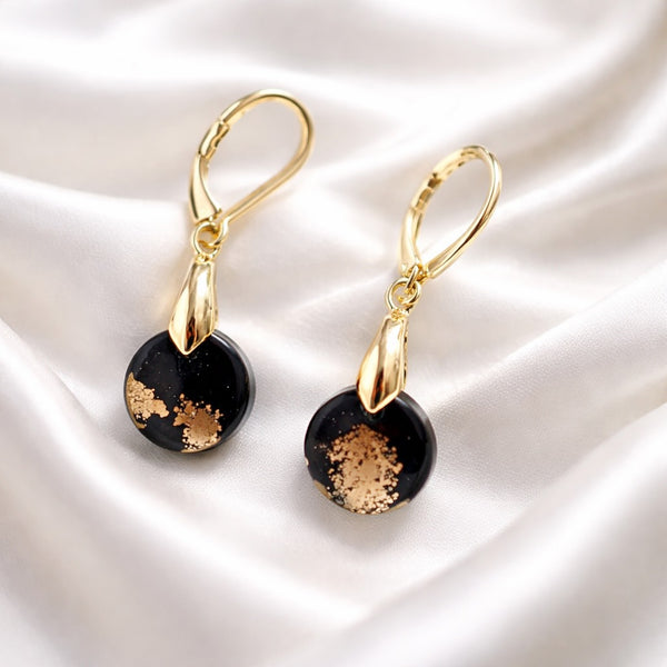 Black and Gold Earrings