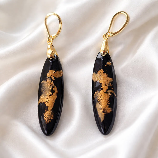 Black and Gold Earrings