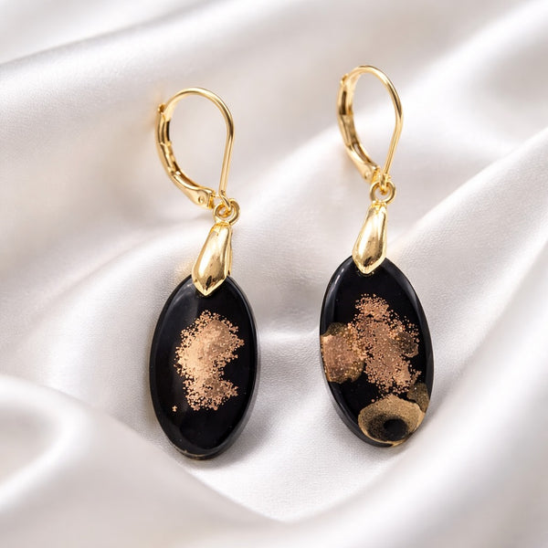Black and Gold Earrings