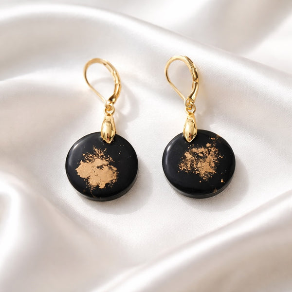 Black and Gold Earrings