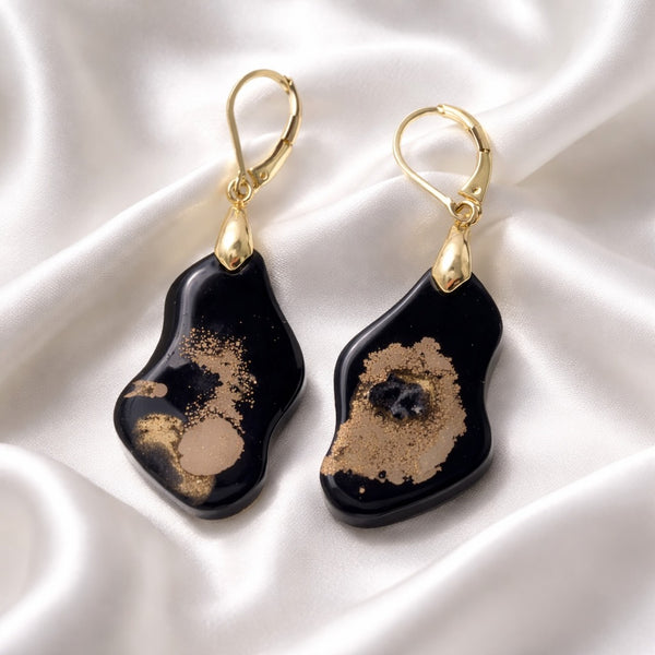 Black and Gold Earrings