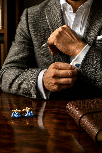 Handmade Lapis Lazuli Cufflinks