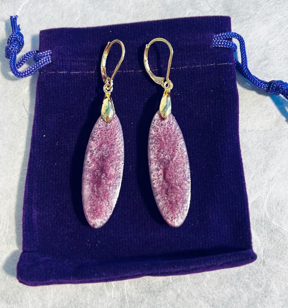 Mauve Teardrop Earrings