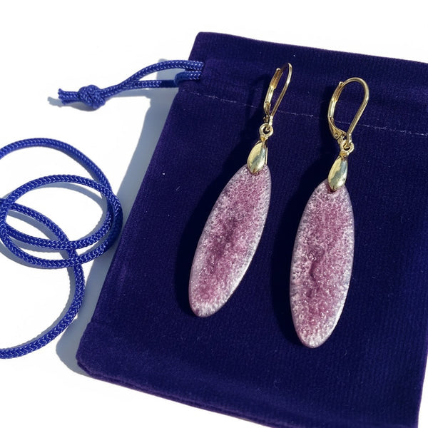 Mauve Teardrop Earrings