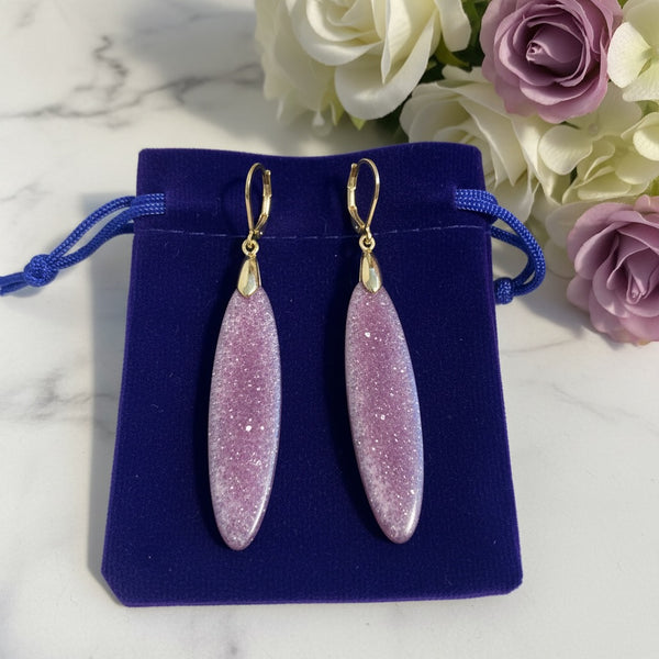 Mauve Teardrop Earrings