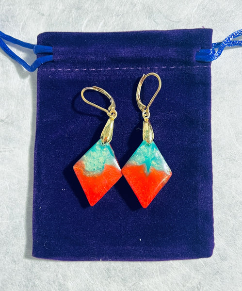 Red and Green Shapes Earrings