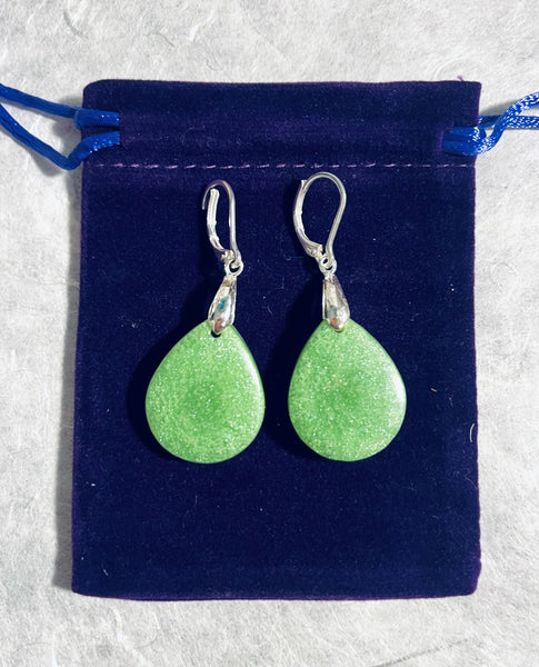 Red and Green Round Earrings