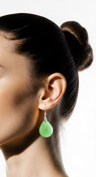 Red and Green Round Earrings