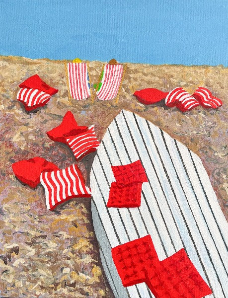 Beach painting by Stephanie Fuller