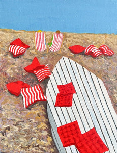 Beach painting by Stephanie Fuller