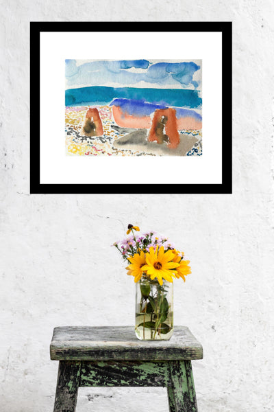 Painting of Fishing Boats Walmer by Stephanie Fuller Artist Deal Kent.