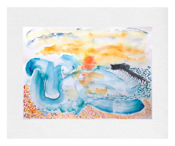 Orange Sun Deal Pier Painting by Stephanie Fuller Artist