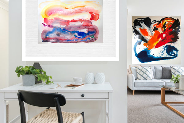Best Colourful Sunrise Painting in Contemporary Watercolours by Stephanie Fuller Artist