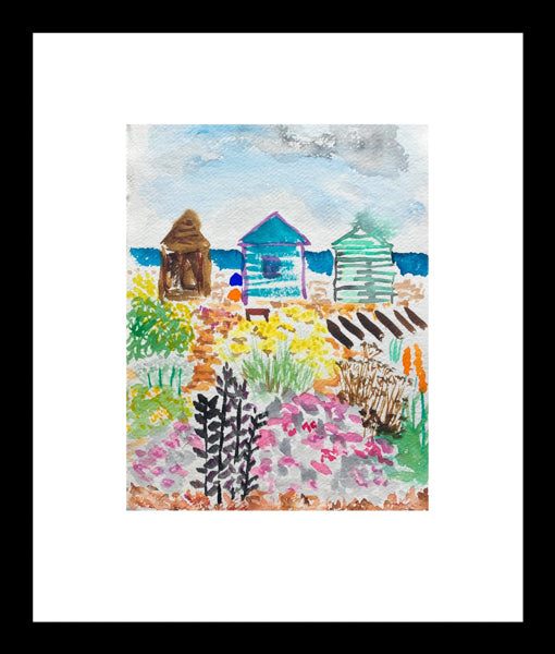 Painting of Beach Huts, Kingsdown, Kent by Stephanie Fuller Art Studio