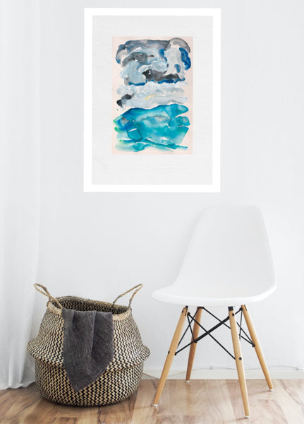 Best Seascape Painting of The Kent Coast Watercolour by Stephanie Fuller Artist