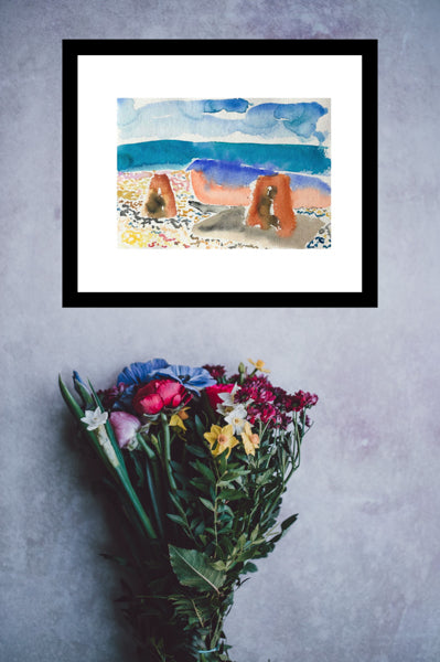 Painting of Fishing Boats Walmer by Stephanie Fuller Artist Deal Kent.
