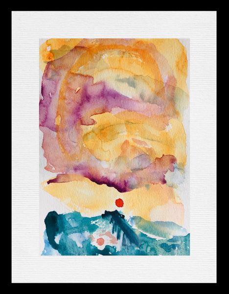 Red Sunrise Painting Deal Pier by Stephanie Fuller Artist