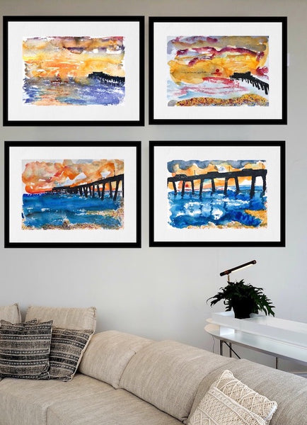 Turner Skies Red Sunrise Deal Kent by Stephanie Fuller Artist