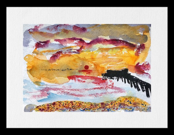 Turner Skies Red Sunrise Deal Kent by Stephanie Fuller Artist