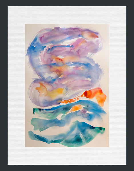 Best Colourful Sunrise Painting in Contemporary Watercolours by Stephanie Fuller Artist