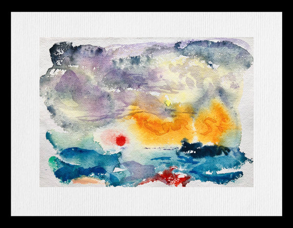 Red Sun Deal Pier Painting by Stephanie Fuller Artist