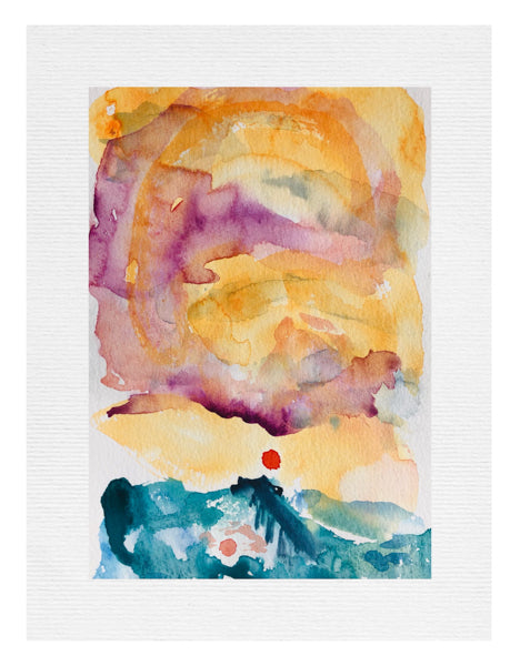 Red Sunrise Painting Deal Pier by Stephanie Fuller Artist