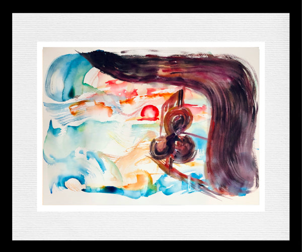 Colourful Sunrise Painting With Boats by Stephanie Fuller Kent Artist