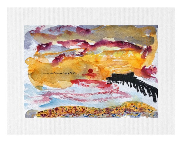 Turner Yellow Sky With Red Sun, Deal Pier