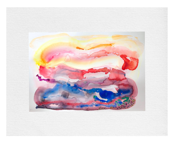 Best Colourful Sunrise Painting in Contemporary Watercolours by Stephanie Fuller Artist