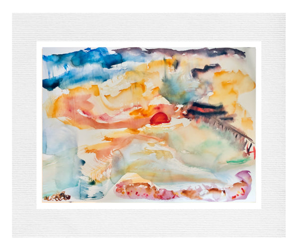 Deal Pier Painting With Red Sunrise Over The Sea by Stephanie Fuller Kent Artist