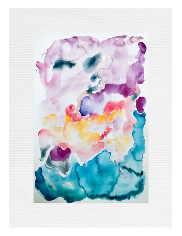 Best Colourful Sunrise Painting in Contemporary Watercolours by Stephanie Fuller Artist