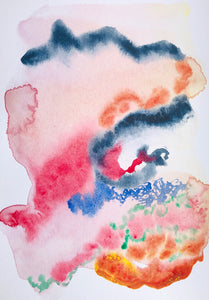 Beautiful Small Painting Colourful Seascape by Artist Stephanie Fuller
