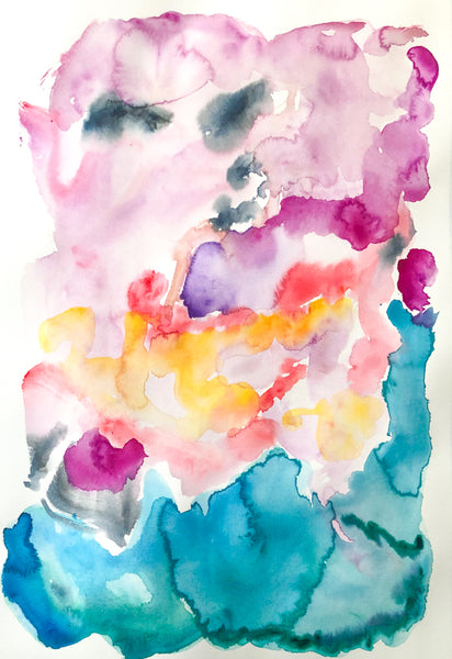 Best Colourful Sunrise Painting in Contemporary Watercolours by Stephanie Fuller Artist