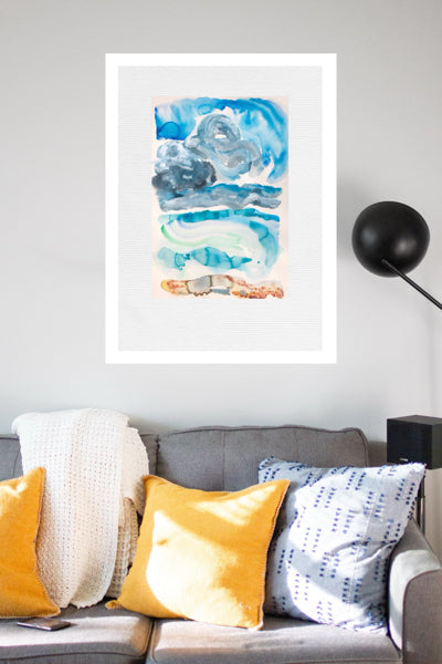 Beautiful Watercolour Seascape Painting of Deal in Kent by Artist Stephanie Fuller