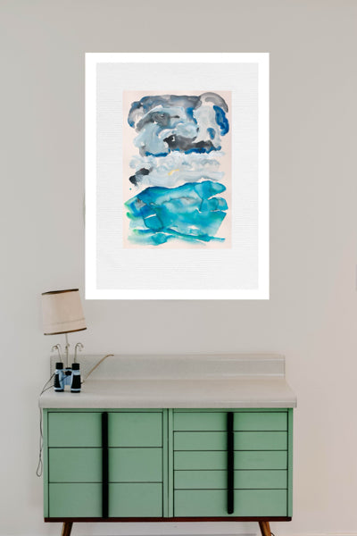 Beautiful Seascape Painting of The Kent Coast Watercolour by Stephanie Fuller Artist