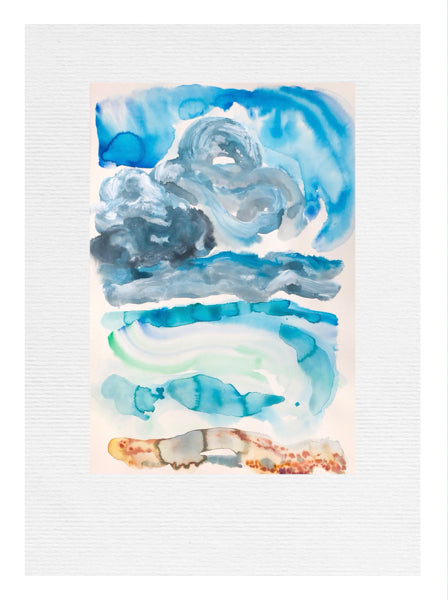 Beautiful Watercolour Seascape Painting of Deal in Kent by Artist Stephanie Fuller