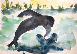 Seal Painting of Sandwich Bay, Kent by Artist Stephanie Fuller