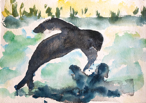 Seal Painting of Sandwich Bay, Kent by Artist Stephanie Fuller